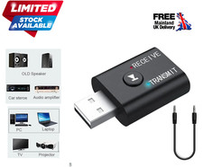 Transmissor receptor 2 em 1 sem fio 5.0 Bluetooth adaptador áudio conector auxiliar 3.5mm, usado comprar usado  Enviando para Brazil