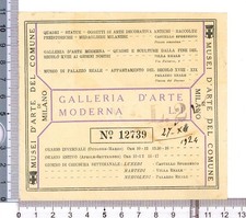 Biglietto ingresso galleria usato  Genova
