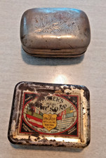 2 latas de sabão vintage embaladores de sabão recipiente vazio recipiente colecionável vasilha caixa comprar usado  Enviando para Brazil