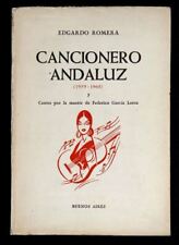 Edgardo ROMERA Cancionero Andaluz. 1959-60 cantes por la muerte de García Lorca, używany na sprzedaż  Wysyłka do Poland