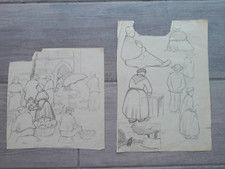 Dessin ancien étude d'occasion  Locminé
