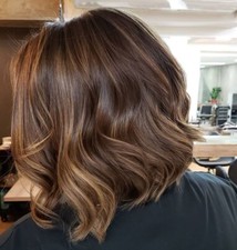 Peruca frontal de renda marrom caramelo com destaques loiros 100% cabelo humano Remy comprar usado  Enviando para Brazil