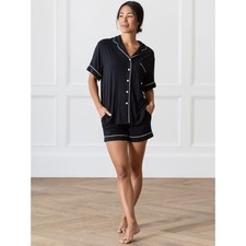 Conjunto de pijama Cozy Earth bambu malha elástica manga curta preto feminino tamanho M, usado comprar usado  Enviando para Brazil