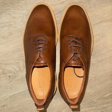 Ecco Męskie brązowe skórzane buty sportowe/golfowe St.1 Hybrid Derby sznurowane buty sportowe/golfowe na sprzedaż  Wysyłka do Poland