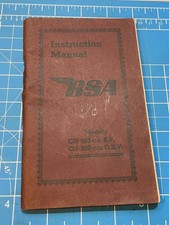 Bsa instruction manual for sale  Indianapolis