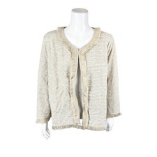 Jaqueta BROOKE SHIELDS atemporal Boucle tweed pulseira manga camelo 2X plus size comprar usado  Enviando para Brazil