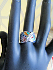 Bague argent émaux d'occasion  Paris XVII