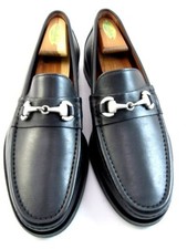Mocassim masculino Allen Edmonds "AREZZO" couro italiano bit 10 D preto (442N), usado comprar usado  Enviando para Brazil