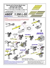 Aber - S 1:350 L-055 - Canons Pour Destroyers De Classe Narvik Type 1936b comprar usado  Enviando para Brazil