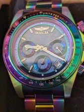 Relógio masculino Invicta Speedway multicolorido caixa de aço inoxidável pulseira cronógrafo comprar usado  Enviando para Brazil