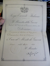 1924 diploma esercito usato  Albenga