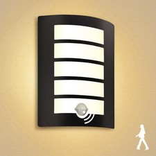 Lampa ścienna zewnętrzna E27 12 W z czujnikiem ruchu, czarna na sprzedaż  PL