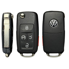 Perfeito fabricante de equipamento original 2017-2022 VW Volkswagen Jetta flip chaveiro partida remota lâmina sem cortes comprar usado  Enviando para Brazil