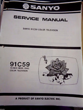 SANYO De Colección Original Servicio de Televisión en Color Manual Modelo 91C59 Rosa Arte Coche segunda mano  Embacar hacia Argentina