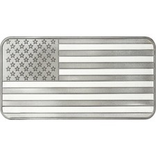 Barra de prata fina lacrada 10 onças troy bandeira americana .999, usado comprar usado  Enviando para Brazil