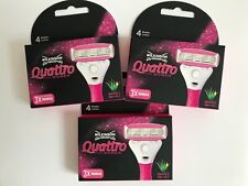 9 żyletek Wilkinson Sword Lady Quattro wymienne ostrza z aloesem 3 x 3 szt. na sprzedaż  Wysyłka do Poland