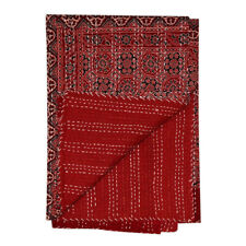 Colcha Kantha com estampa de bloco de mão indiana, cobertor de algodão colcha queen Gudari Throw comprar usado Colcha Kantha com estampa de bloco de mão indiana, cobertor de algodão colcha queen Gudari Throw comprar usado  Enviando para Brazil
