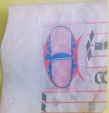 Lettrine antiphonaire velin d'occasion Lettrine antiphonaire velin d'occasion  Tassin-la-Demi-Lune