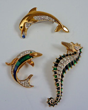 Vintage jewelled dolphins for sale  LONDON