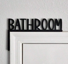 (1PC Modern Wooden Toilet Door Sign  Bathroom Door Topper Wall Sculpture, Decor) for sale  LEICESTER