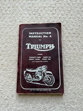 Triumph instruction manual for sale  LIVERPOOL