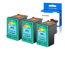 Cartucho de tinta colorida recarregado 3PK 75XL adequado para impressora HP Photosmart D5345 D5360  comprar usado  Enviando para Brazil