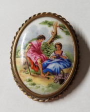 Limoges porcelain brooch for sale  Reeds Spring
