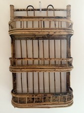 Usado, Prateleira de parede vintage de bambu queimado de vime 3 camadas decoração boho prateleiras rack comprar usado Usado, Prateleira de parede vintage de bambu queimado de vime 3 camadas decoração boho prateleiras rack comprar usado  Enviando para Brazil