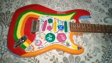 guitarra estilo strat/george harrison/réplica guitarra rocky/ex cond/leia comprar usado  Enviando para Brazil
