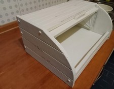 Portapane legno. bianco usato  Alessandria