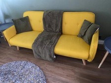Yellow sleeper couch for sale  STIRLING