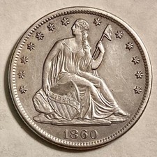 1860 seated liberty for sale  Fair Oaks
