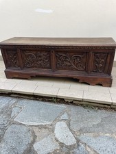 Cassapanca noce scolpita usato  Sanremo