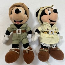 MICKEY AND MINNIE MOUSE WALT DISNEY WORLD ANIMAL REINO SAFÁRI 10" PELÚCIA  comprar usado  Enviando para Brazil