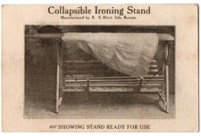 Cartão publicitário Perry, IA Iowa Iola, KS Kansas 1907 suporte para tábua de passar roupa comprar usado Cartão publicitário Perry, IA Iowa Iola, KS Kansas 1907 suporte para tábua de passar roupa comprar usado  Enviando para Brazil