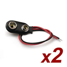 2 Conectores Pila Bateria 9 Voltios★2 pcs connectors 9V Battery Clip Snap PP6 comprar usado  Enviando para Brazil