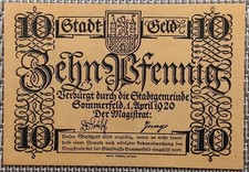 Notgeld pfennig sommerfeld gebraucht kaufen  Burgkirchen a.d.Alz