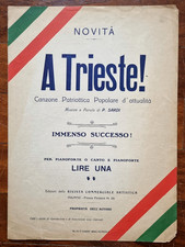 Trieste canzone patriottica usato  Milano