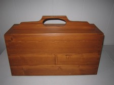 Tampa de máquina de costura antiga antiga 18 3/8”x9”x7 madeira alta carvalho? comprar usado  Enviando para Brazil
