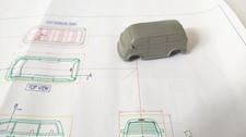 1999 Matchbox VW Microbus carro protótipo de resina + desenho de veículo conceito comprar usado  Enviando para Brazil