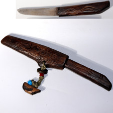 Coltello legno etnico usato  Spedire a Italy