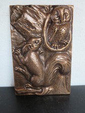 Bronzeplatte bild eichhörnche gebraucht kaufen  Auw, Preist
