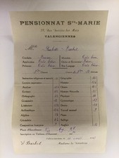 Ancien bulletin scolaire d'occasion  Avelin
