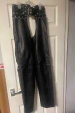 Black leather chaps for sale  NOTTINGHAM