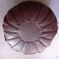 Faux leather pouffee for sale  BANBURY