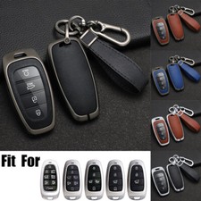 Capa chave de carro de couro liga de zinco para Hyundai Tucson Ioniq 5 Sonata Santa Fe comprar usado  Enviando para Brazil