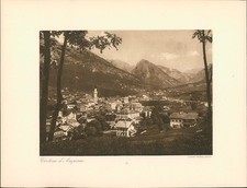 Kupfertiefdruck : Tofana. Cortina dAmpezzo. Doppeltafel nach Photographien. Tir na sprzedaż  Wysyłka do Poland