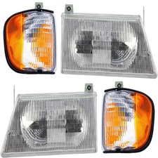 Usado, Kit de faróis e luzes de canto para 92-02 Ford E-150 Econline E-250 Econoline 4 peças comprar usado  Enviando para Brazil