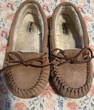 Mocassim Youth Minnetonka tamanho 3 Cassie marrom camurça 4839 couro comprar usado  Enviando para Brazil