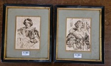 Coppia disegni inchiostro usato  Roma